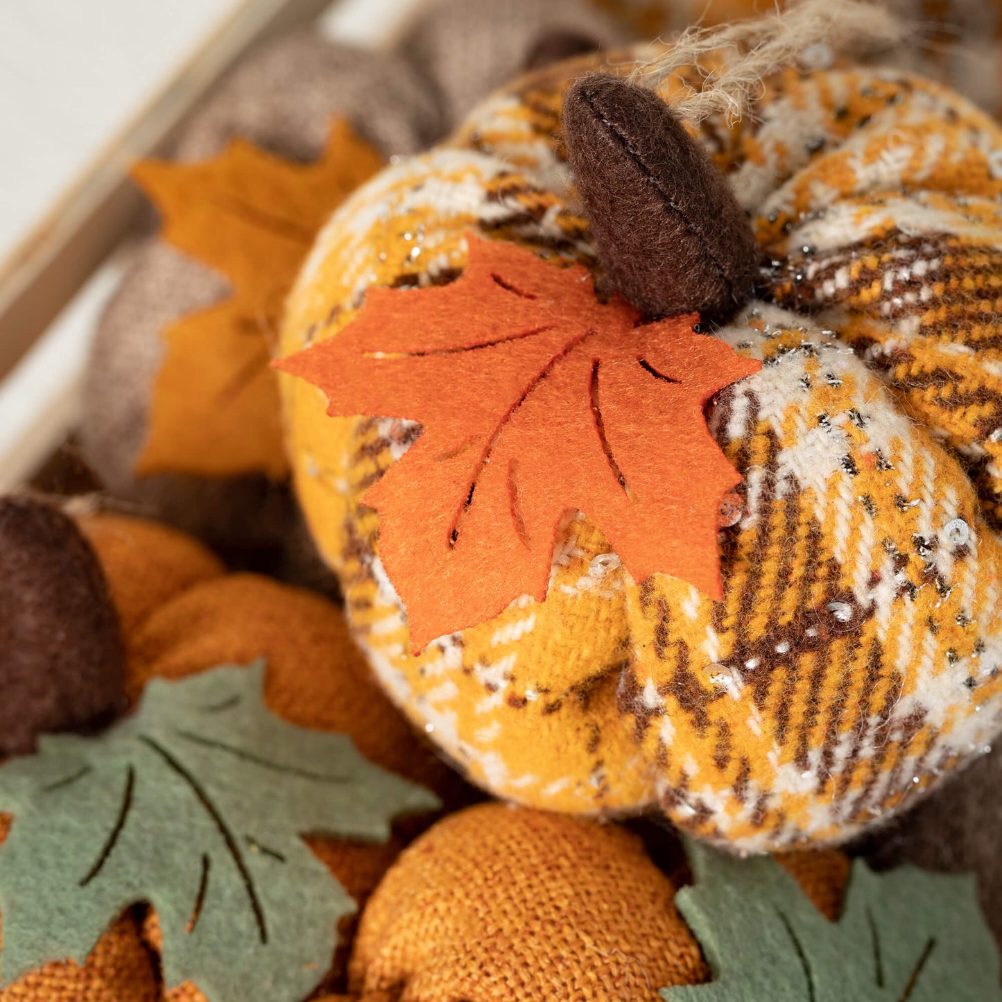 Plush Pumpkin Ornament | Set of 6