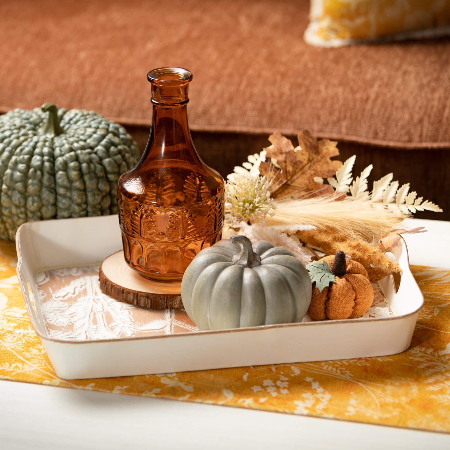 Plush Pumpkin Ornament | Set of 6