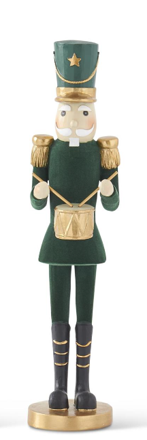 Dark Green Velvet & Gold Soldiers w/Drums |Small |