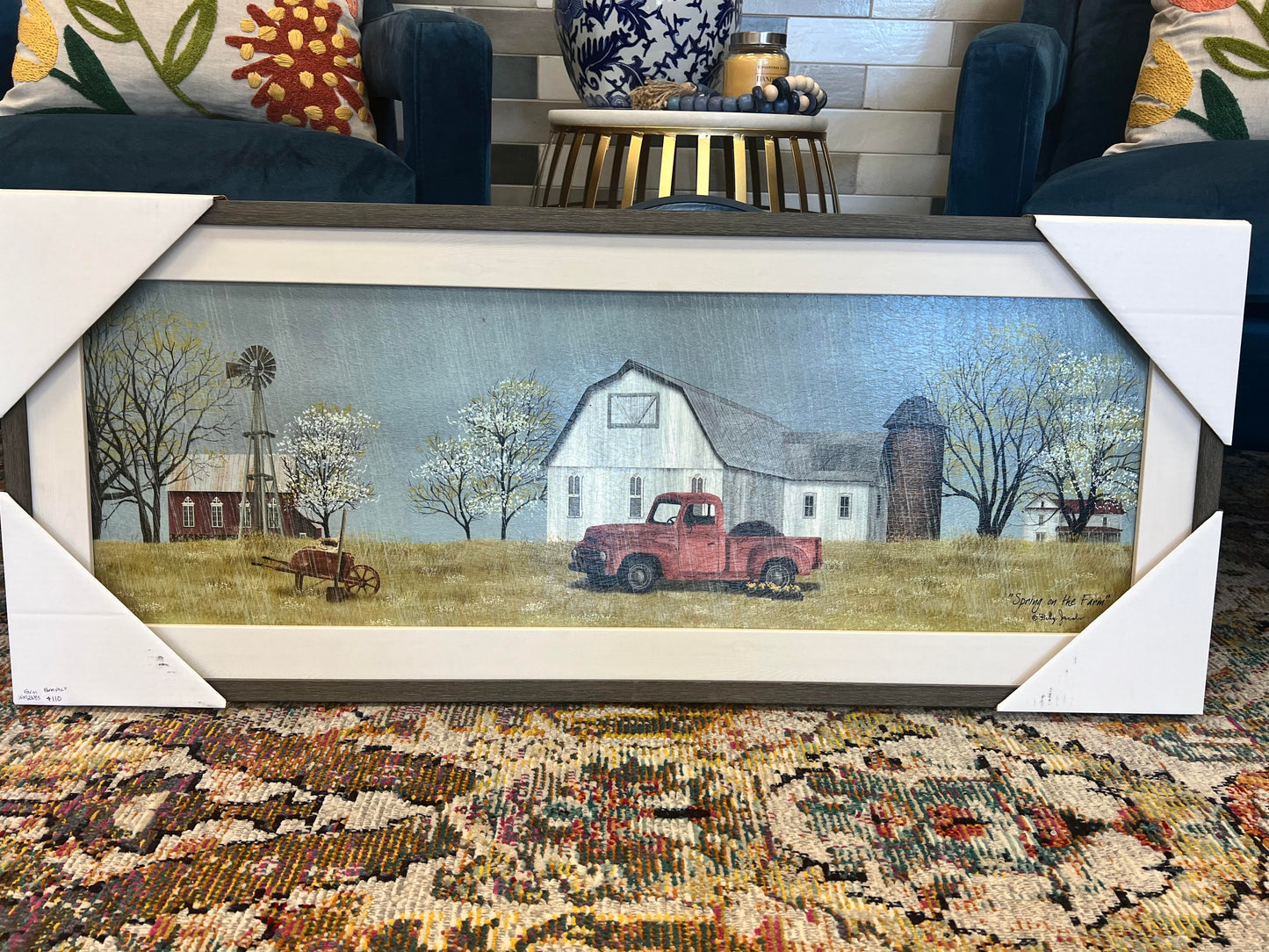 Spring on the farm framed art