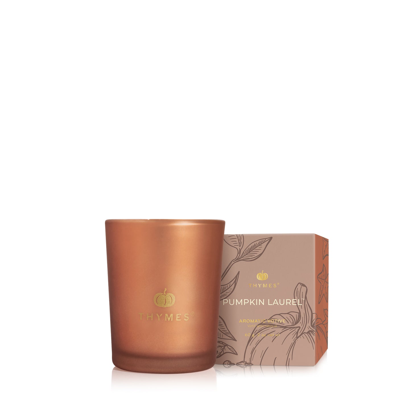 Thymes Votive Candle 2oz | Pumpkin Laurel