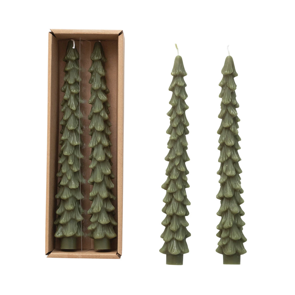 Unscented Tree Shaped Taper Candle | 10
