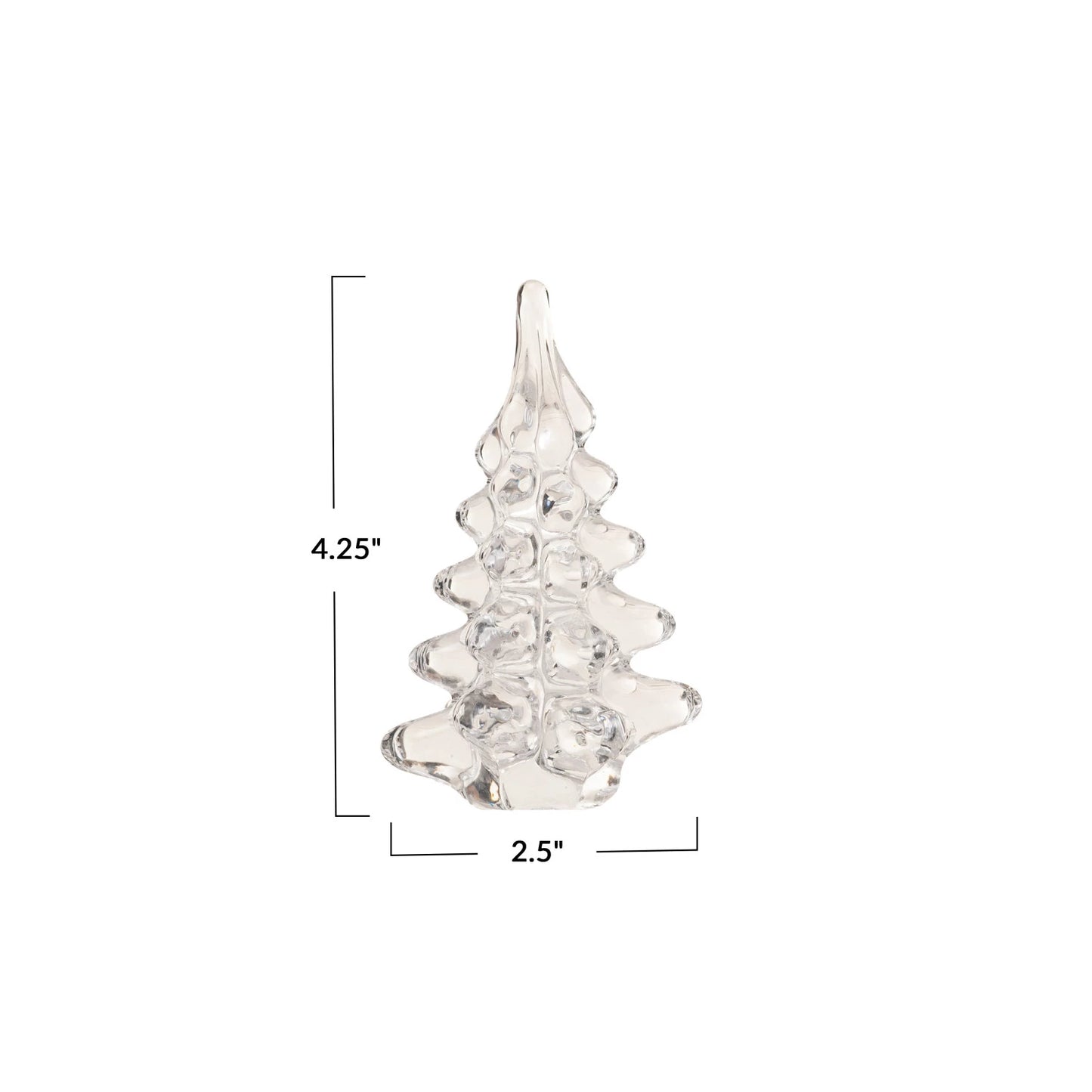 Small Glass Christmas Tree, Clear