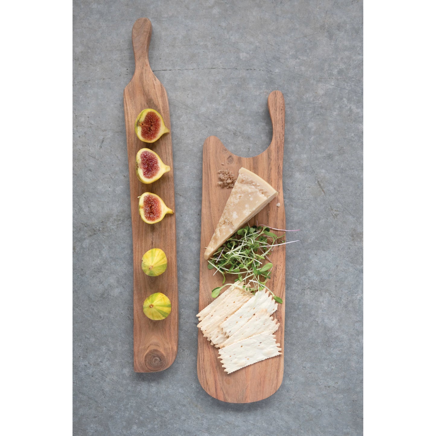 Acacia Wood Cutting Board w/ Handle | 9.45"L