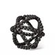Earnhardt I Small 9L x 9W Black Wooden Beaded Orb