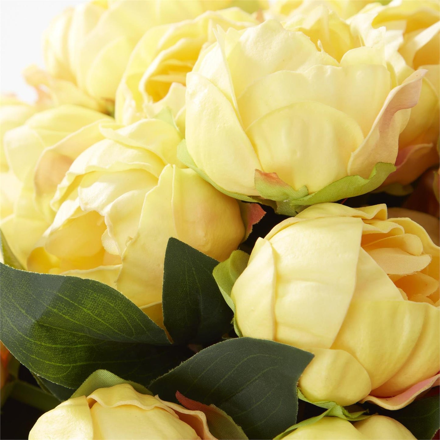 12" Real Touch Peony Bundle | 6 Stems | Yellow