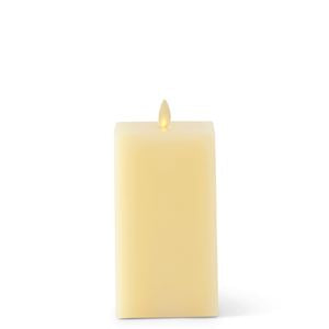 Luminara  Small Indoor Square Candle | 6.5" | Ivory