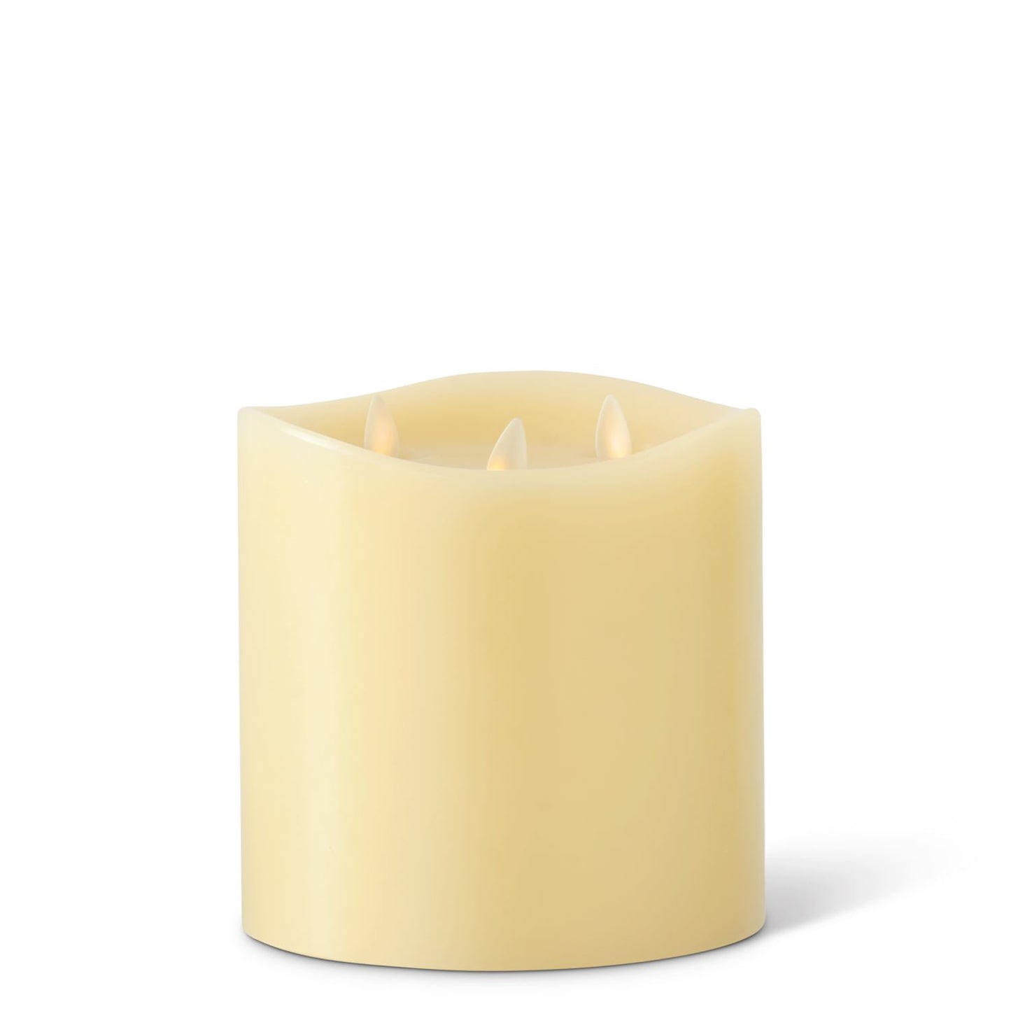 Luminara 3 Flame Indoor Pillar Candle | 6" | Ivory