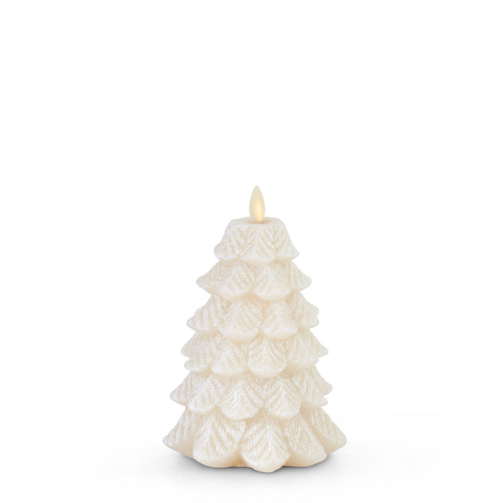 Luminara Snowy White Tree Candle- 2 size options