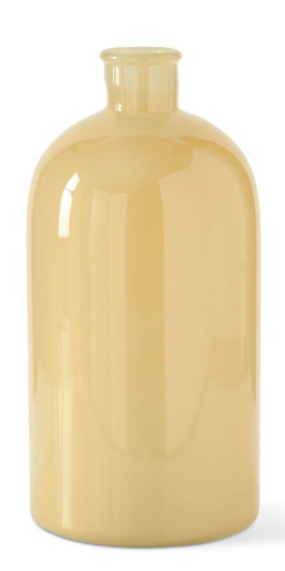Hand Sprayed Yellow Glass Bottle | Large