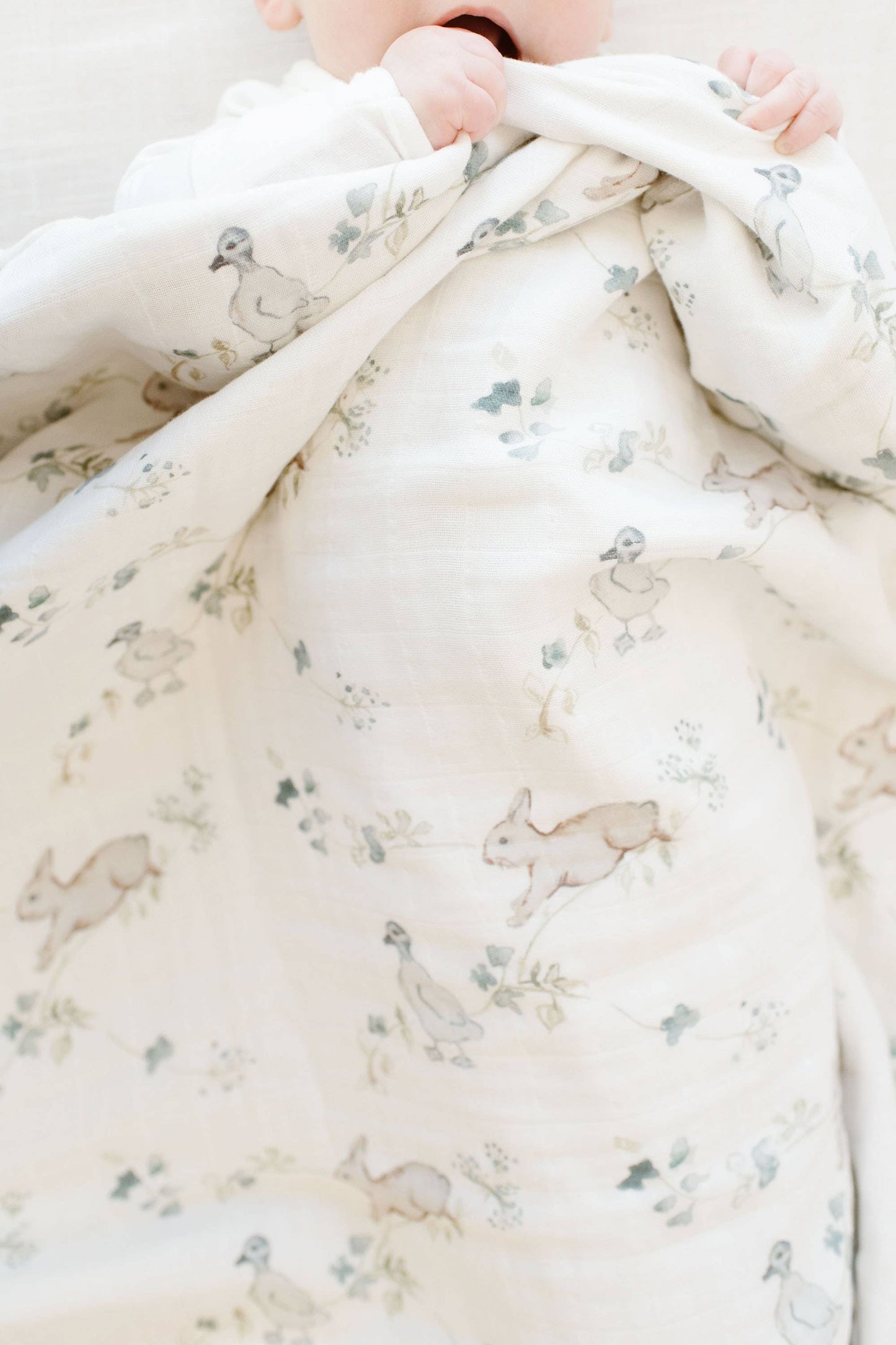 Organic Muslin Gauze Quilt Baby Blanket | Ivy Hollow Bunny