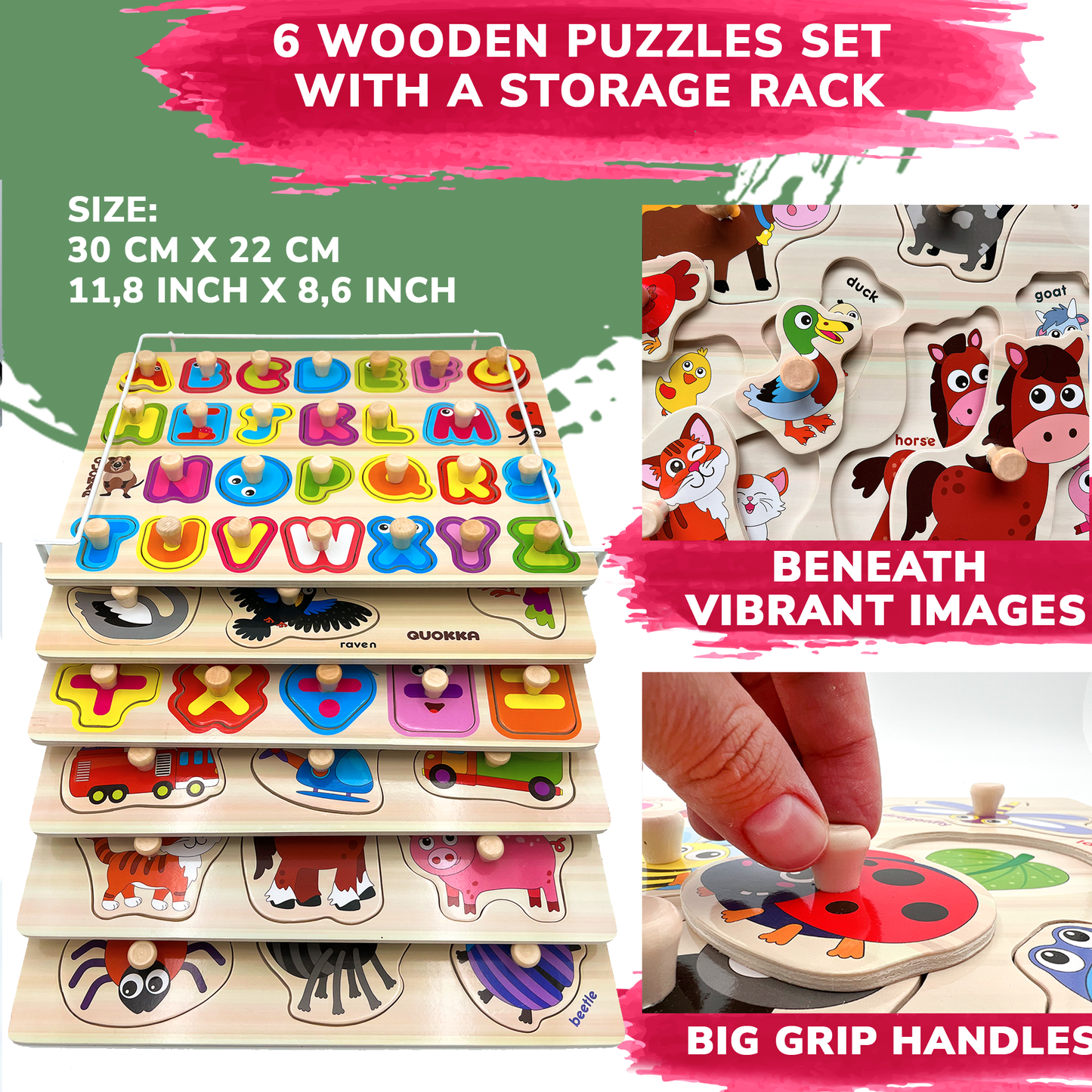 Learning Wooden Puzzles for Toddlers
