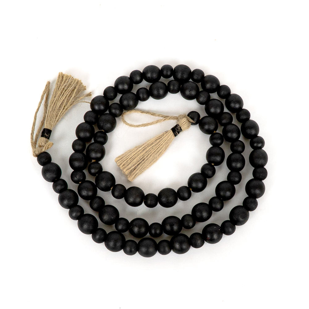 Wood Bead Garland | Black