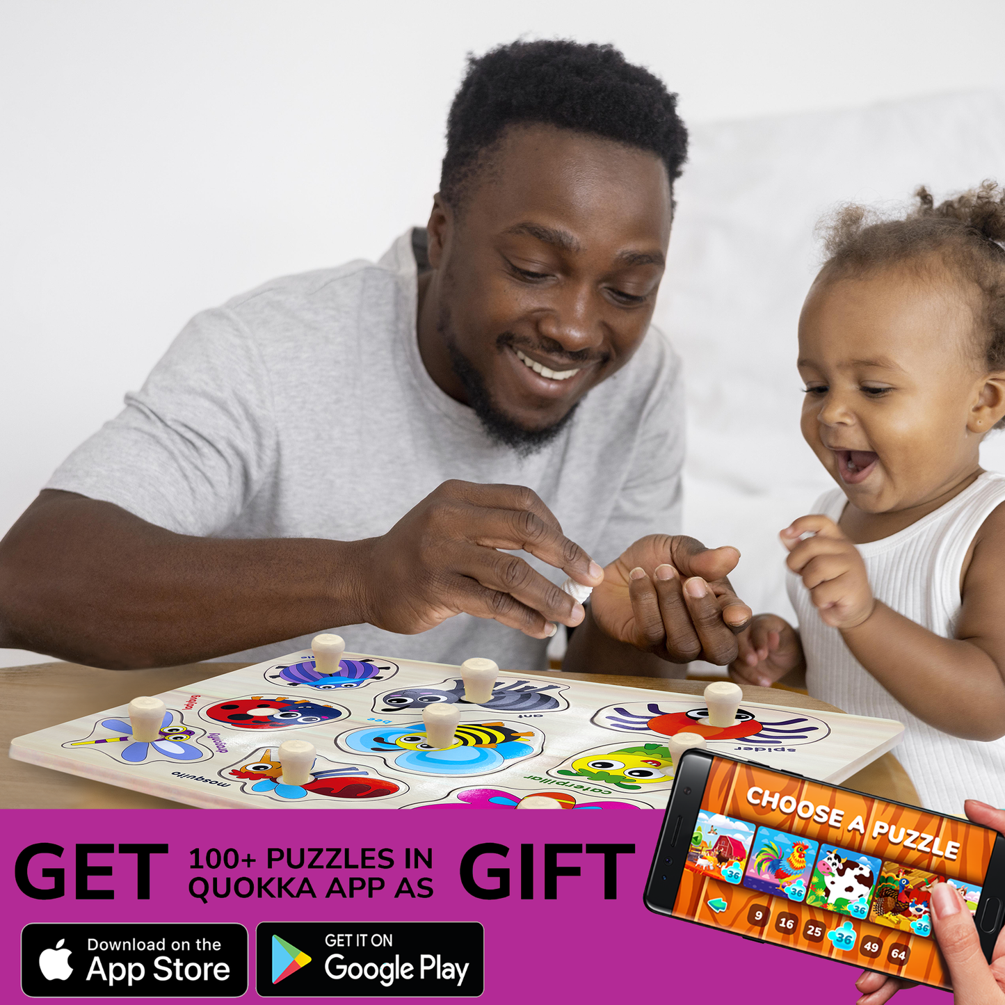 Learning Wooden Puzzles for Toddlers