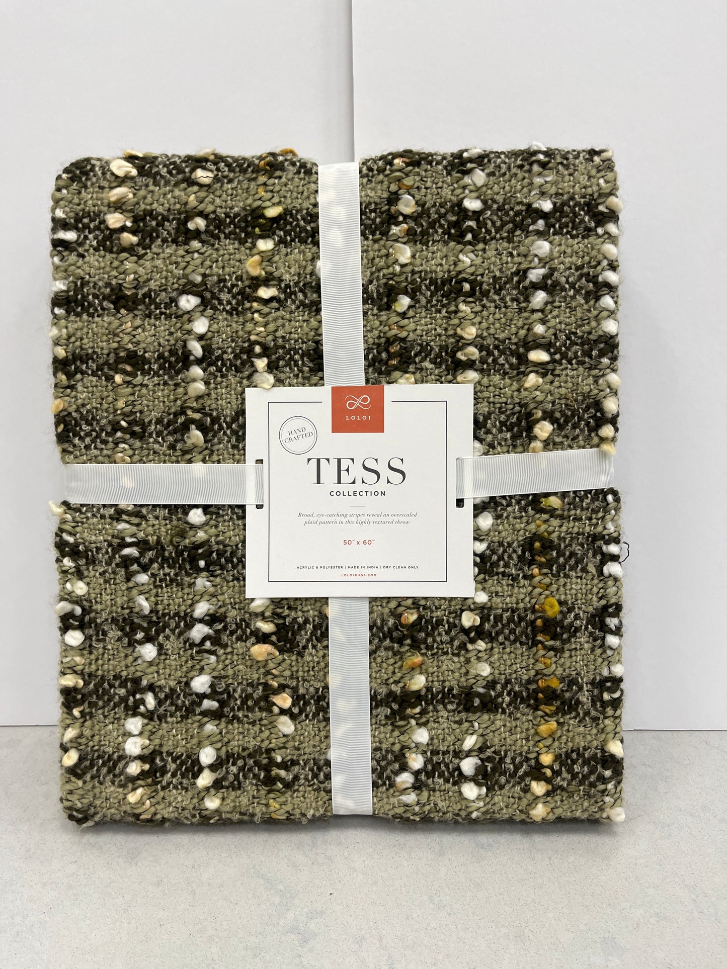 Loloi Tess Throw | 50" x 60" | Beige and Brown