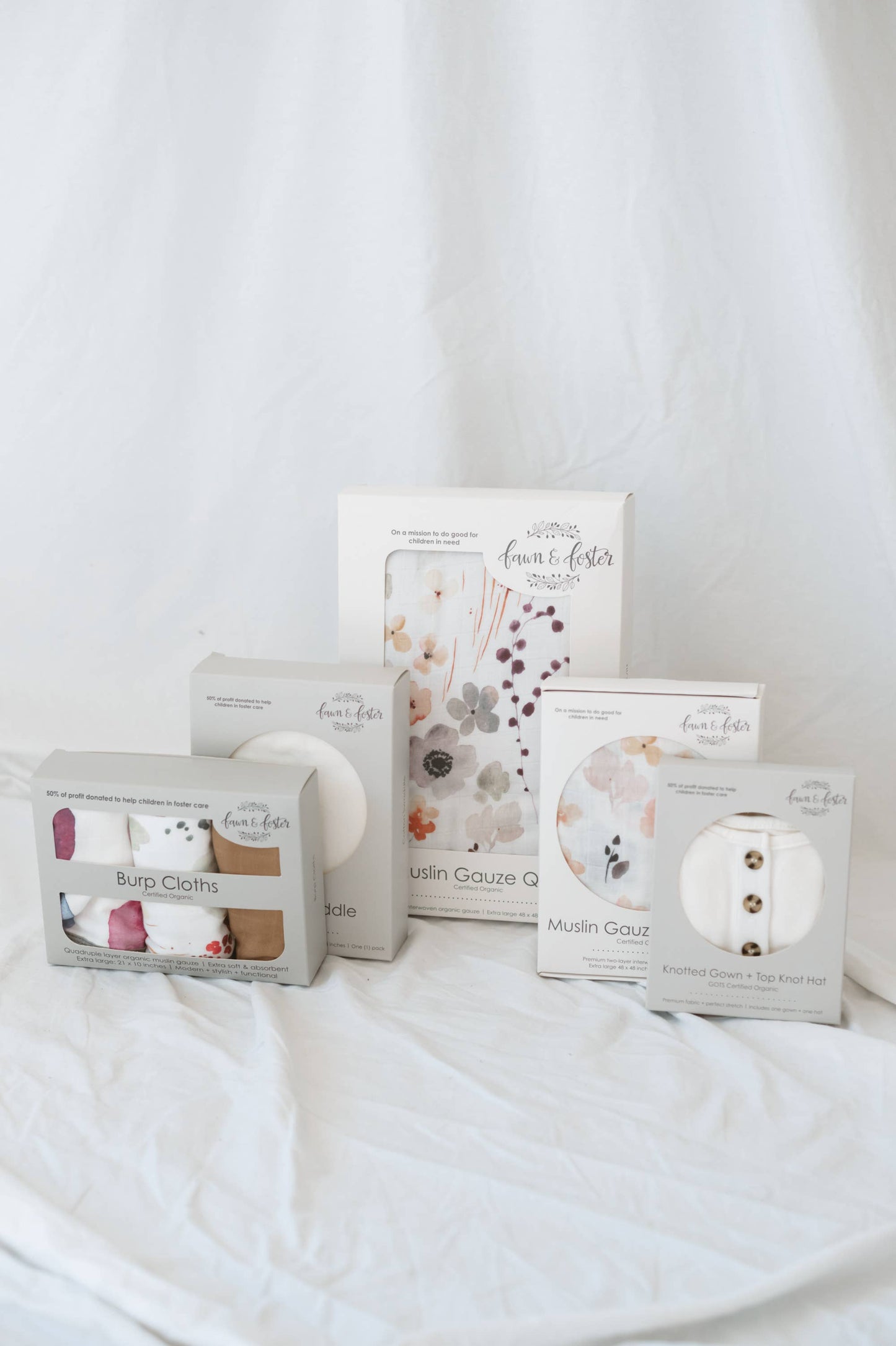 Organic Premium Oversized Absorbent Burp Cloths | Ivy Hollow