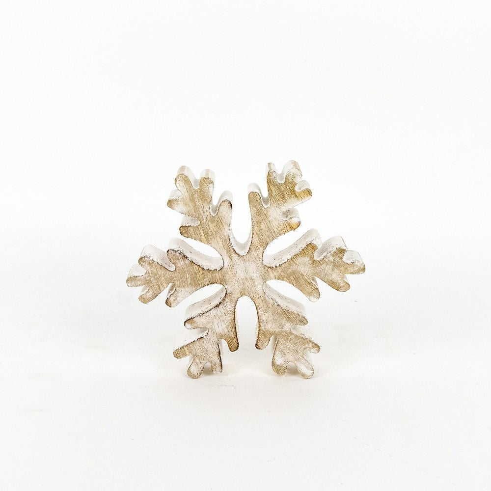 Mango Wood Cutout Snowflake