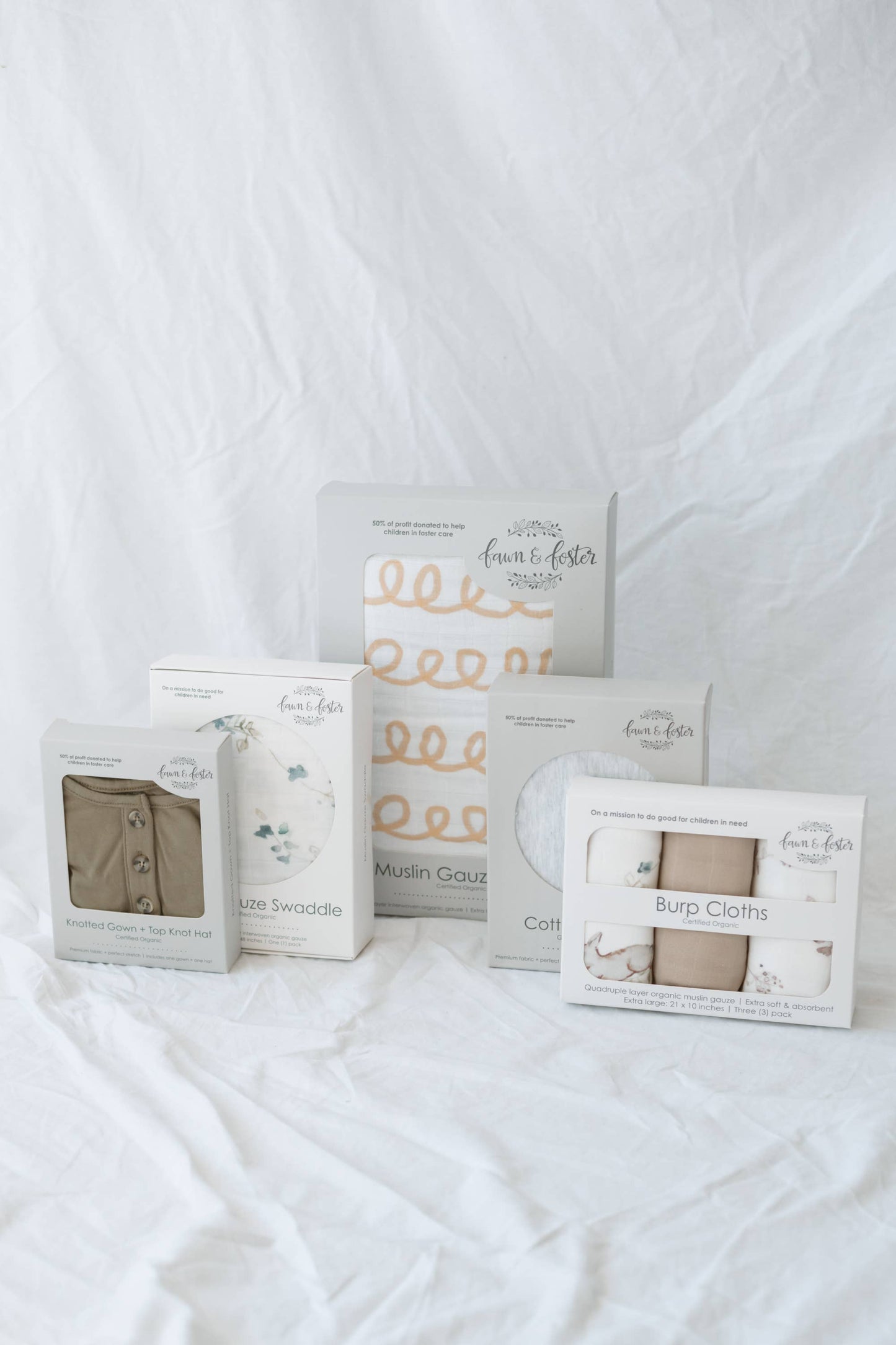 Organic Premium Oversized Absorbent Burp Cloths | Ivy Hollow