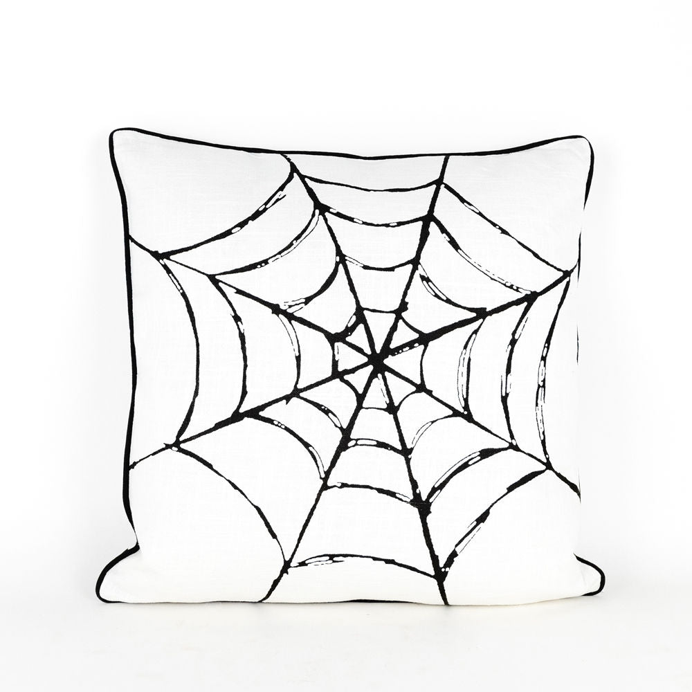 18" Linen Pillow | Webs/Stripes