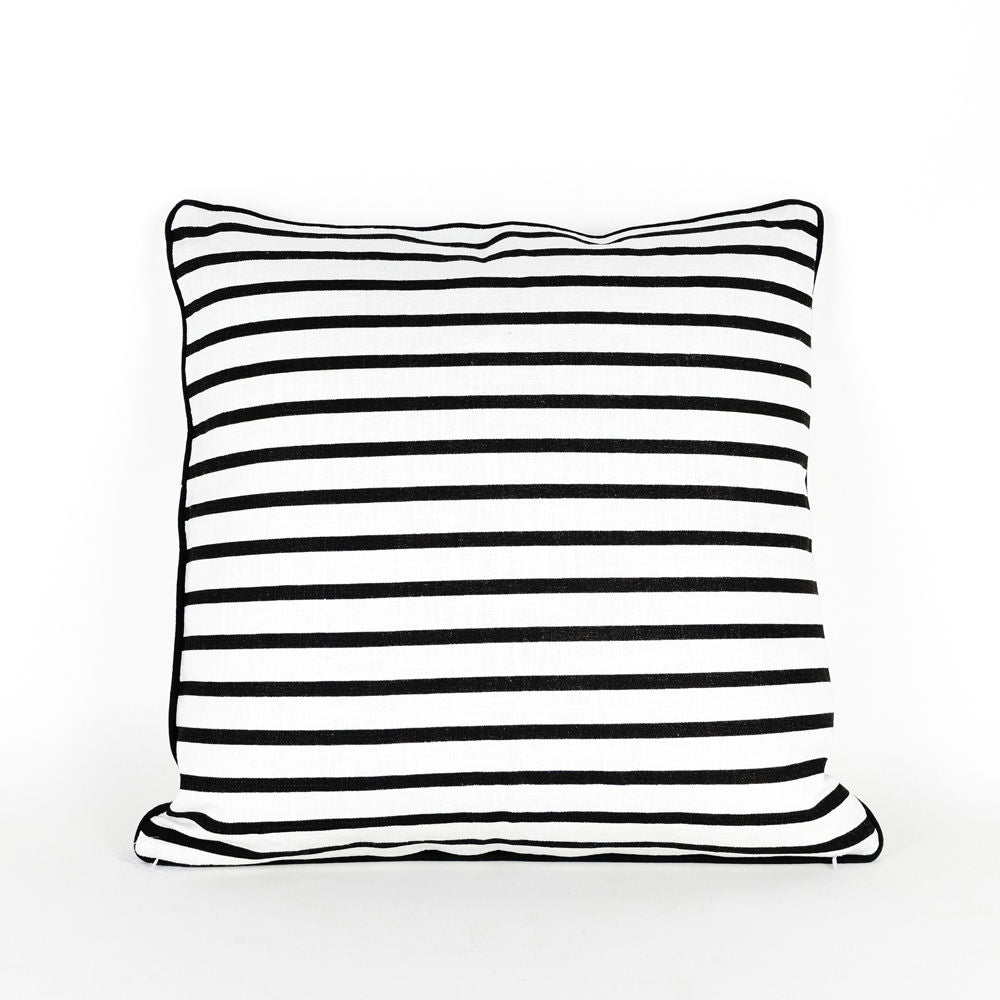 18" Linen Pillow | Webs/Stripes
