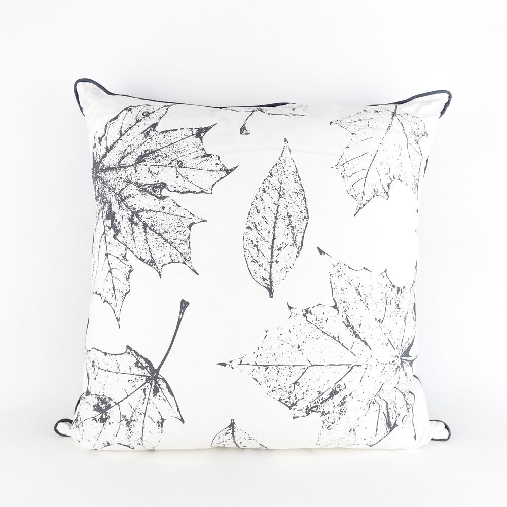 24" Linen Pillow | Webs/Leaves