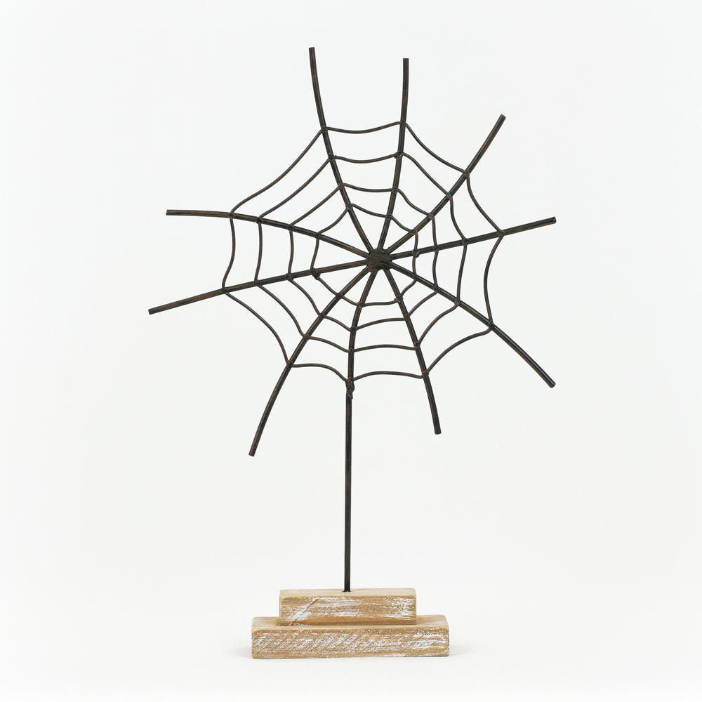 Metal Spider Web on a Stand | 12"