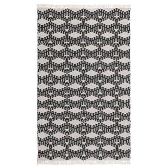 Classic Home Indoor/Outdoor Banning Charcoal 5' x 8' Rug