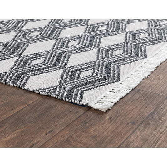 Classic Home Indoor/Outdoor Banning Charcoal 5' x 8' Rug
