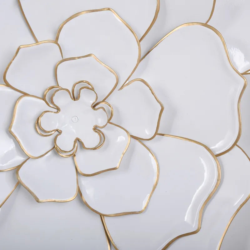 White Perennials Sculpted Wall Flowers - Set of 3 By Style Craft