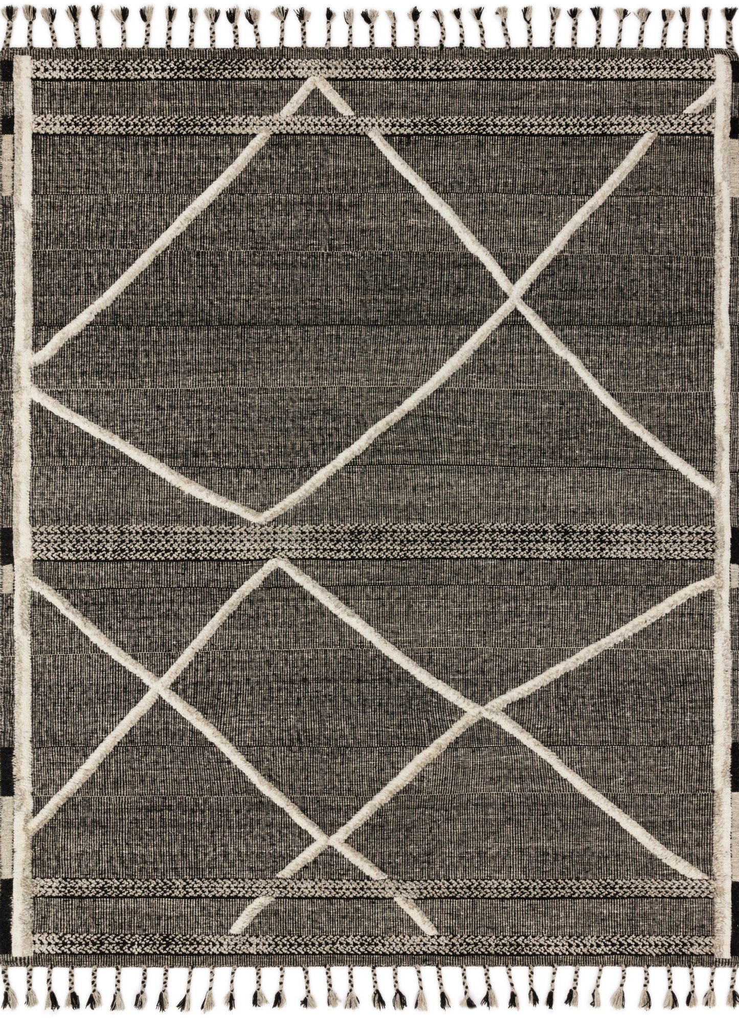Loloi Iman | Beige\Charcoal | 5'6"x8'6"