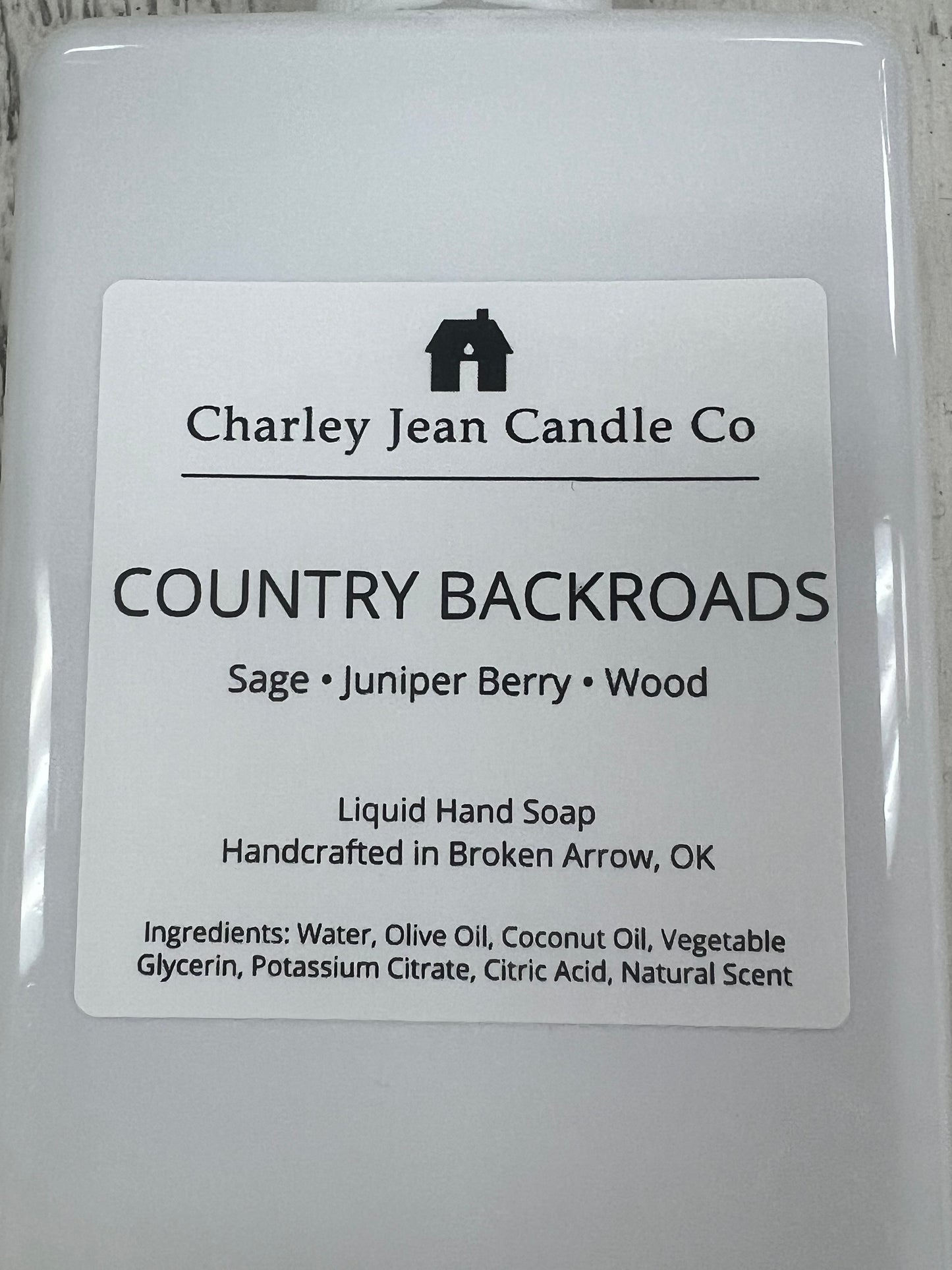 Charley Jean Candle Co Country Backroads Liquid Hand Soap
