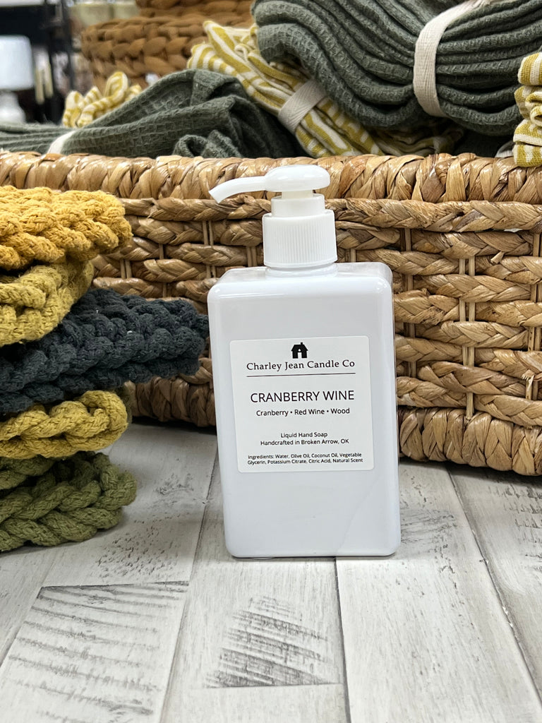 Charley Jean Candle Co Cranberry Wine Liquid Hand Soap