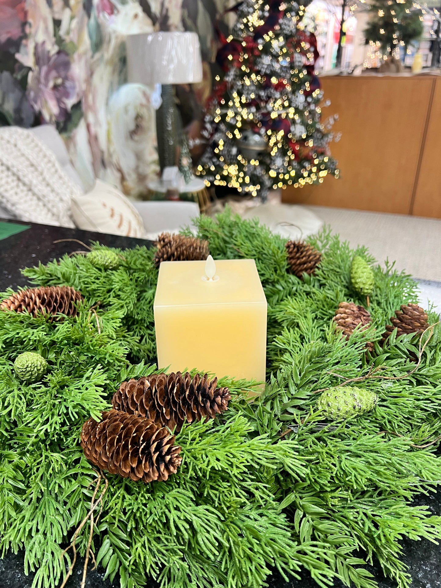 Luminara Large Indoor Square Candle | 5.5" | Ivory