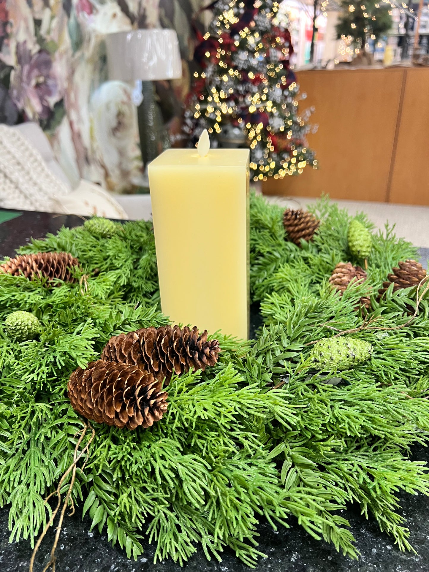 Luminara Small Indoor Square Candle | 8.5" | Ivory