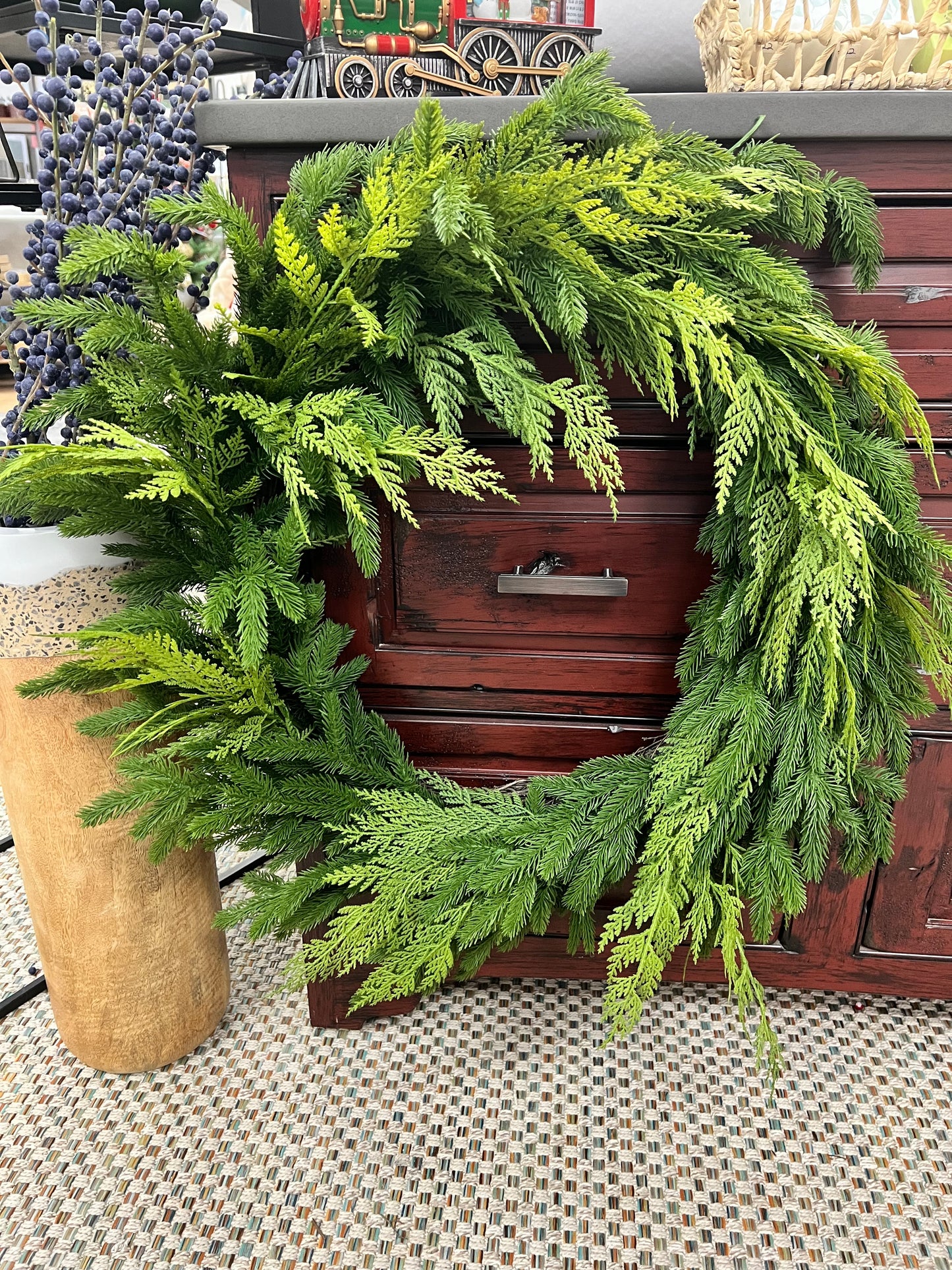 Cedar Wreath Real Touch