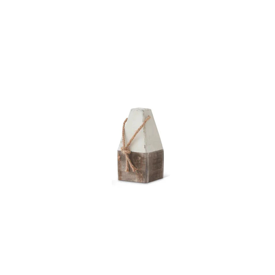 Gray and White Wooden Buoys
