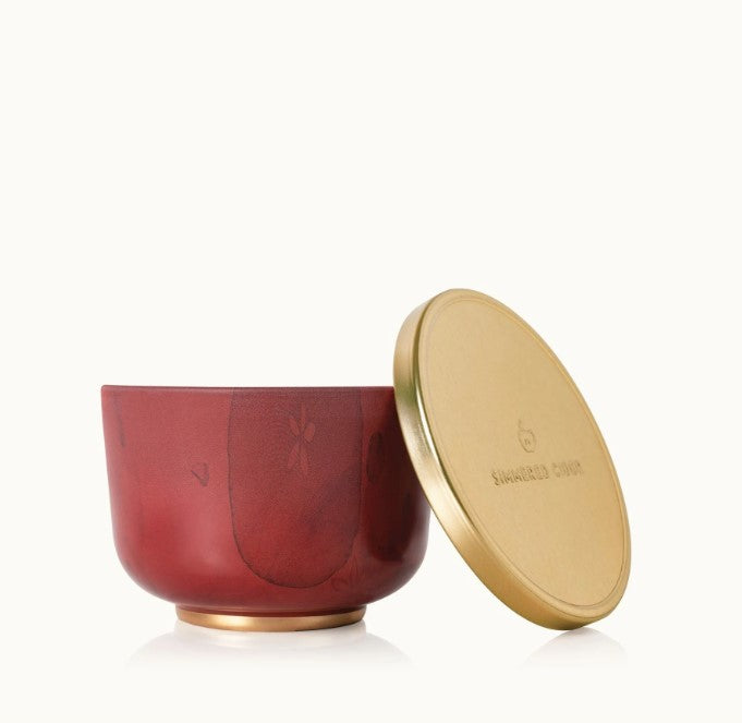 Thymes Simmered Cider Candle in Tin with Gold Lid
