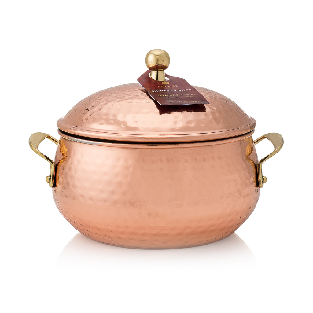 Thymes 3 Wick Copper Pot 18 oz | Simmered Cider