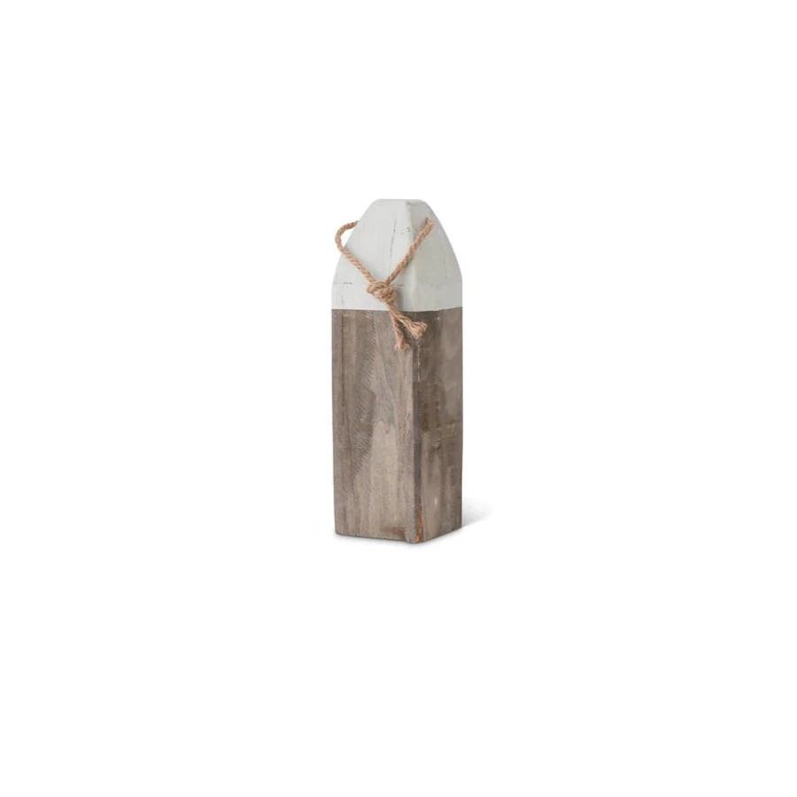 Gray and White Wooden Buoys
