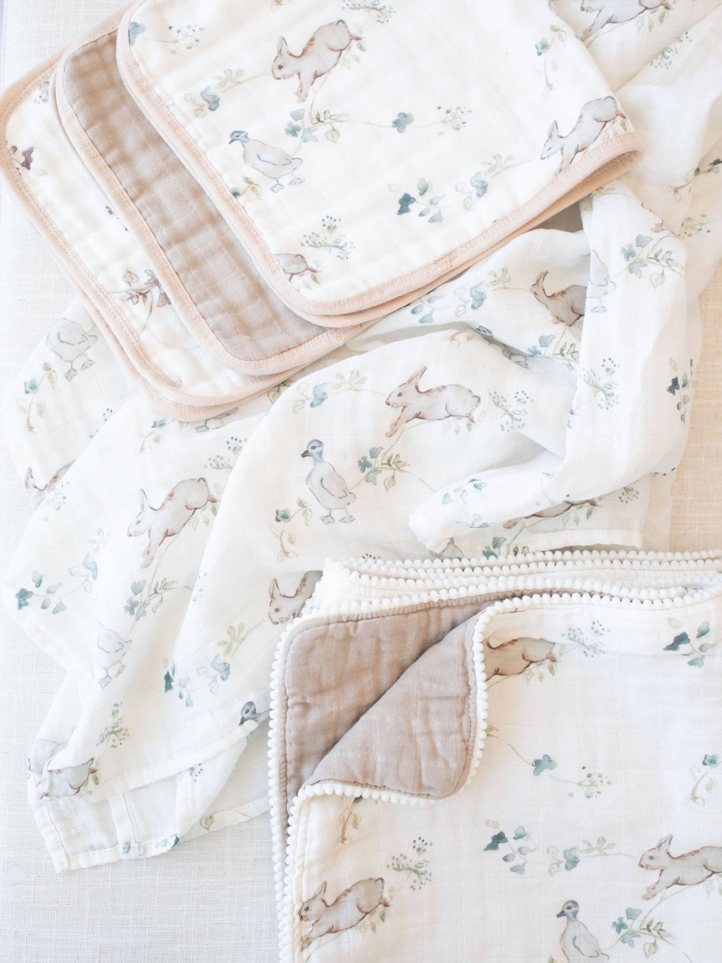 Organic Muslin Gauze Swaddle Receiving Blanket | Ivy Hollow