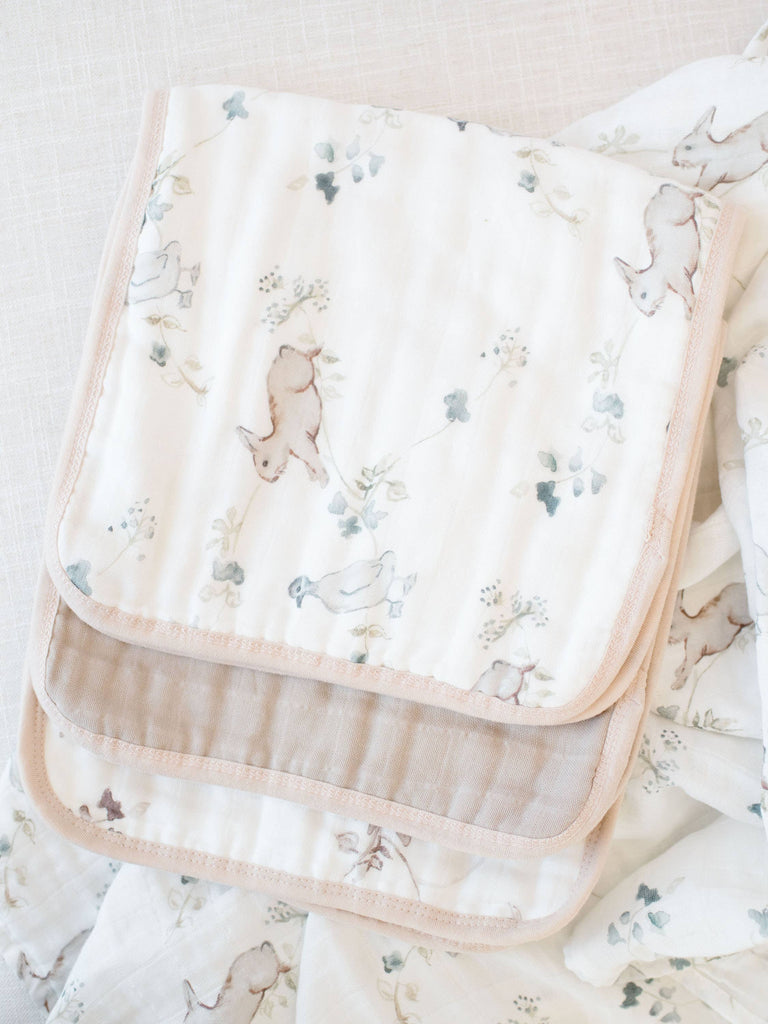 Organic Premium Oversized Absorbent Burp Cloths | Ivy Hollow