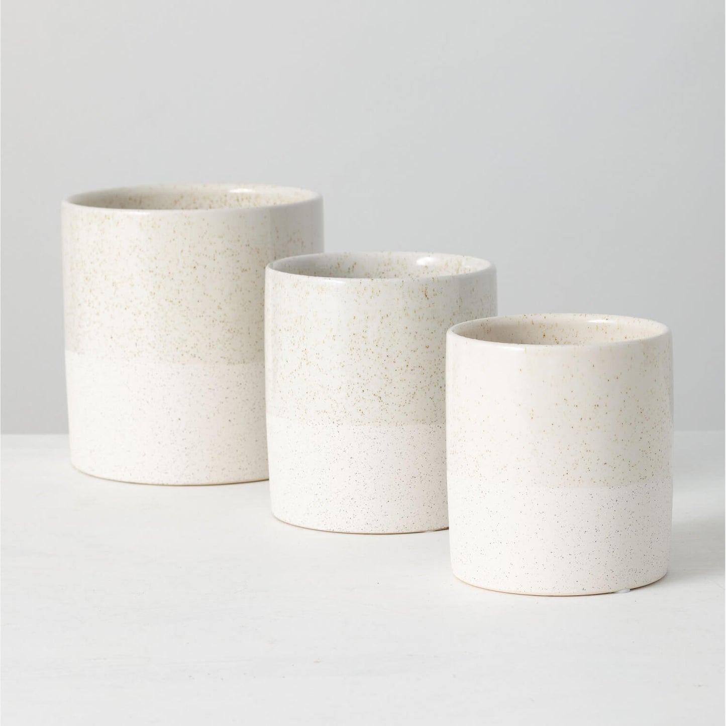 Speckled Planters | Set of 3 | White