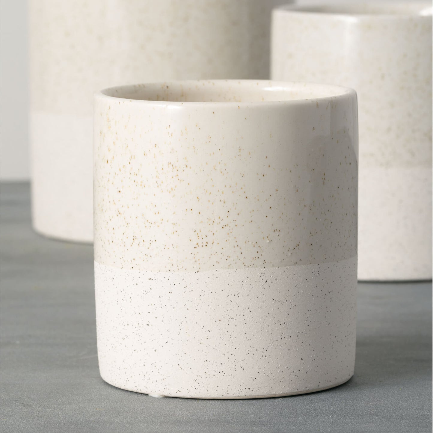 Speckled Planters | Set of 3 | White