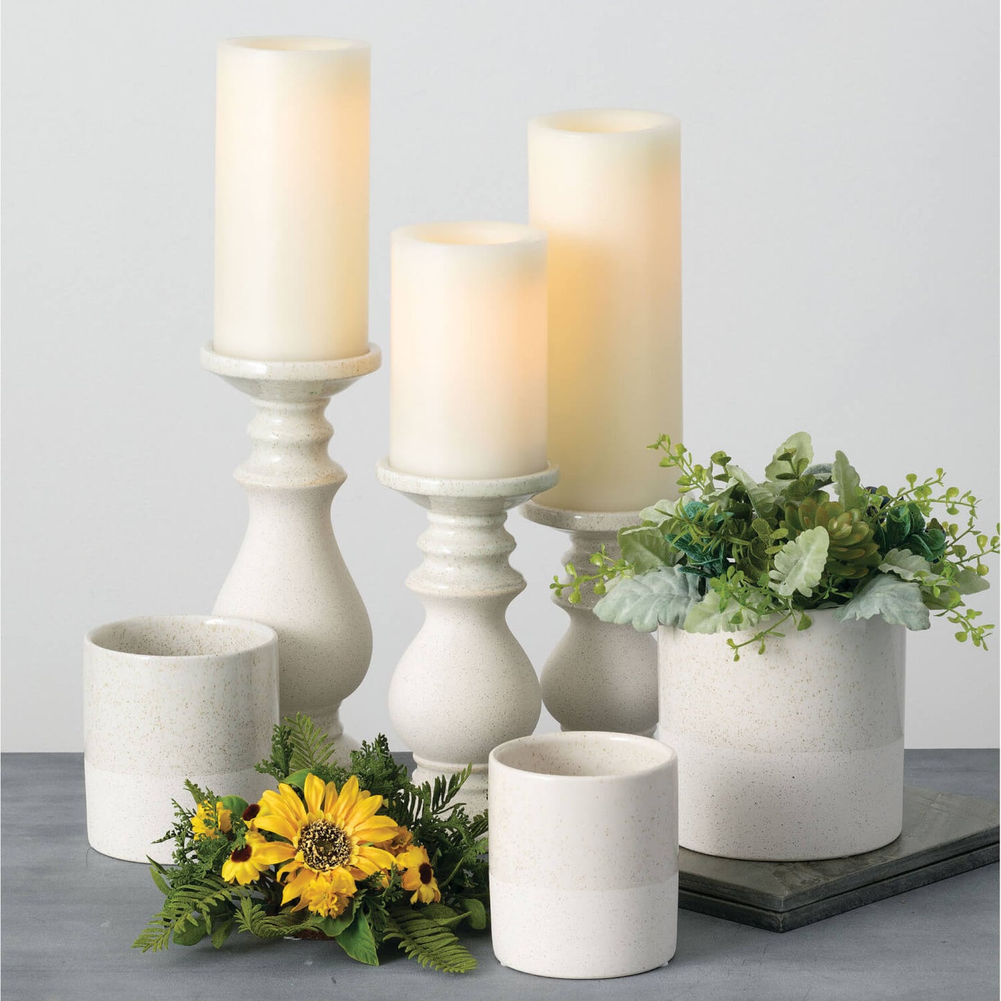 Speckled Planters | Set of 3 | White
