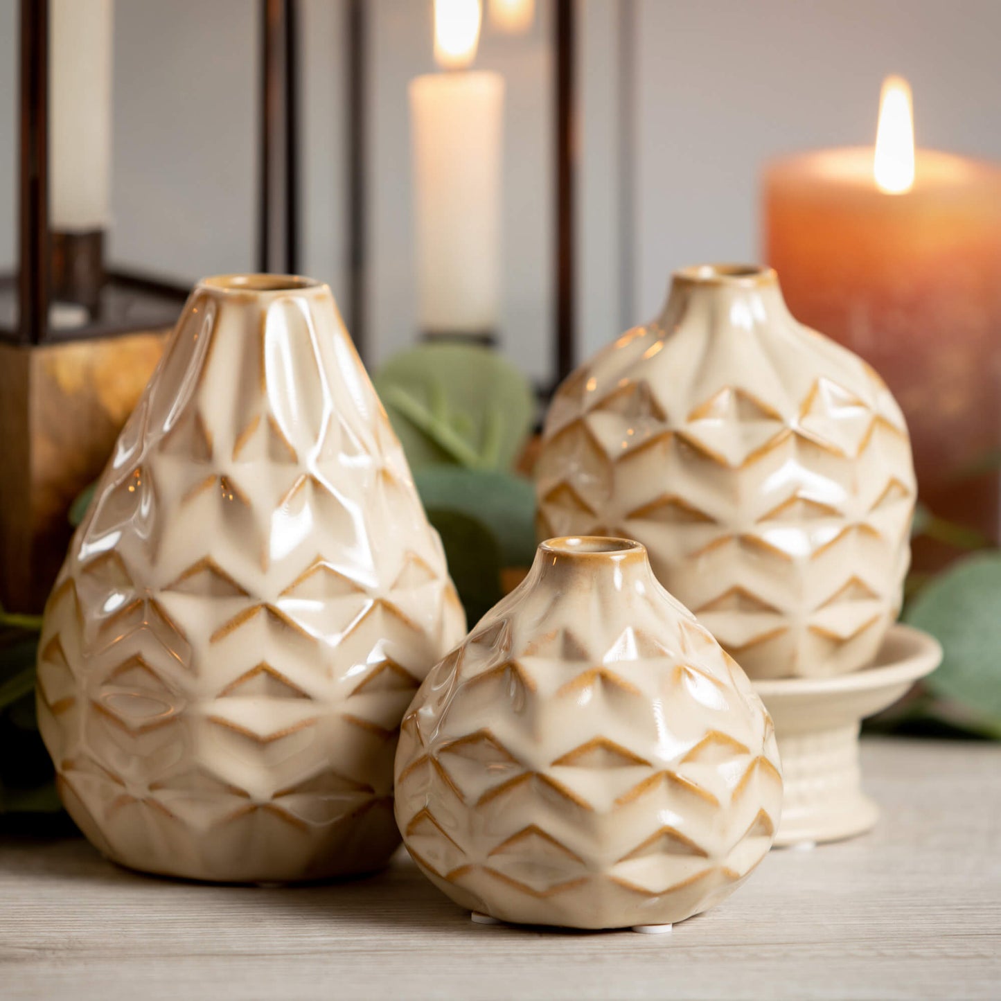 Embossed Bud Vases | Set of 3