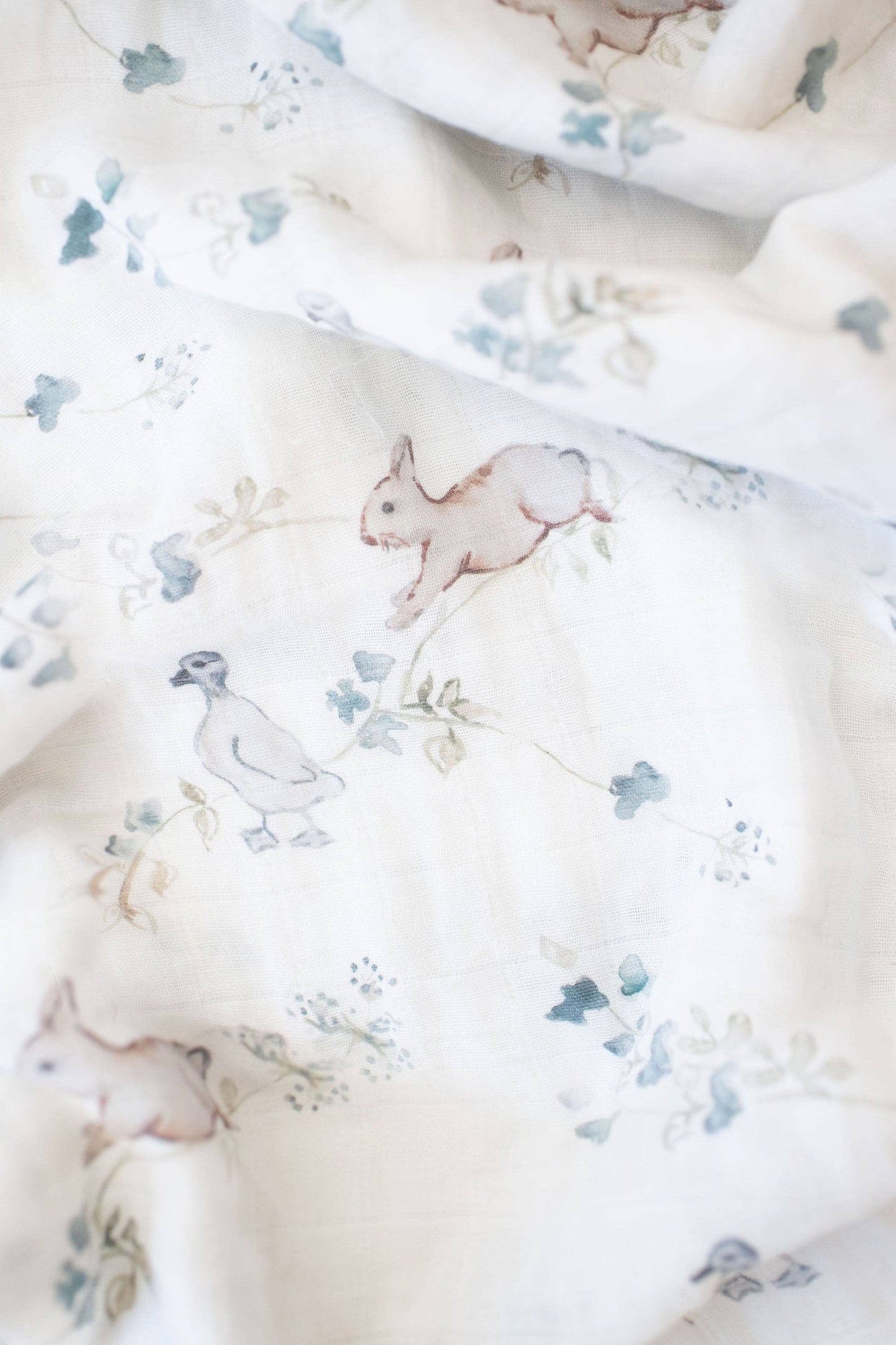 Organic Muslin Gauze Swaddle Receiving Blanket | Ivy Hollow