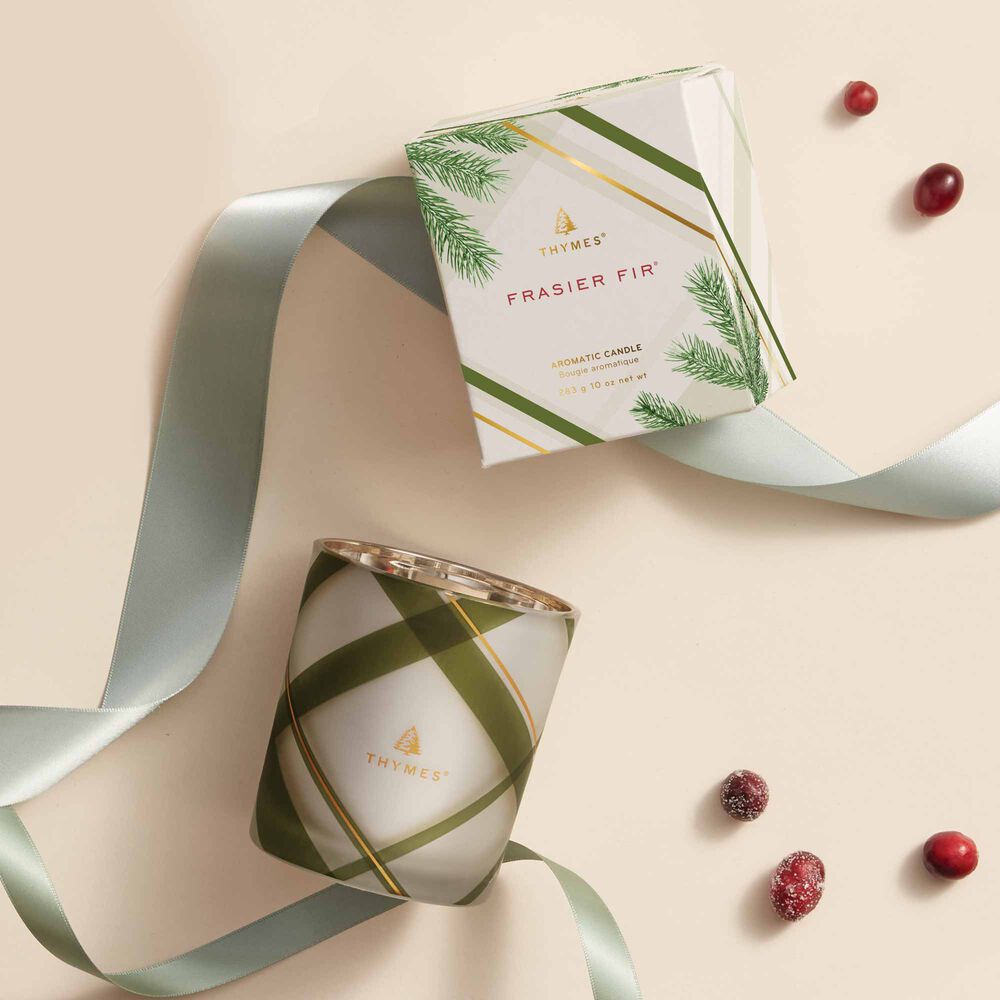 Thymes Votive Candle 2 oz | Frasier Fir | Frosted Plaid