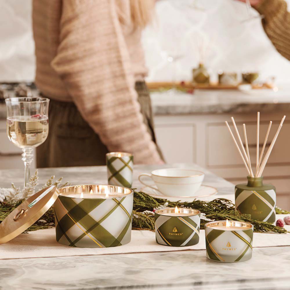 Thymes Diffuser 4oz | Fraiser Fir | Frosted Plaid