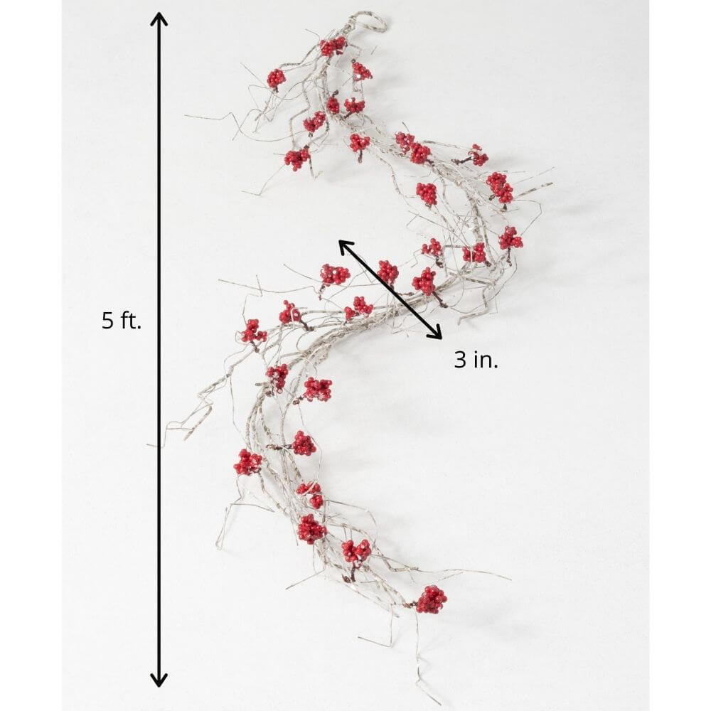 Berry/Birch Twig Garland | Red