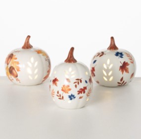 Leaf Pumpkin Set of 3